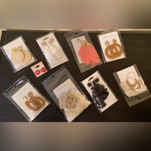 Nine Pair of assorted earrings never worn